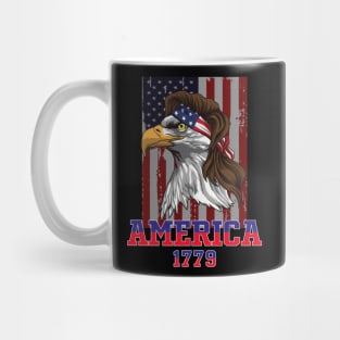 Eagle Mullet 4th Of July USA American Flag Merica Mericaw Mug